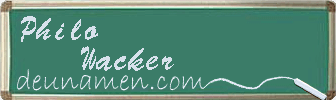 Philo Wacker Visitenkarte